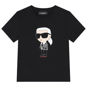 Boys Black Ikonik Logo T-Shirt