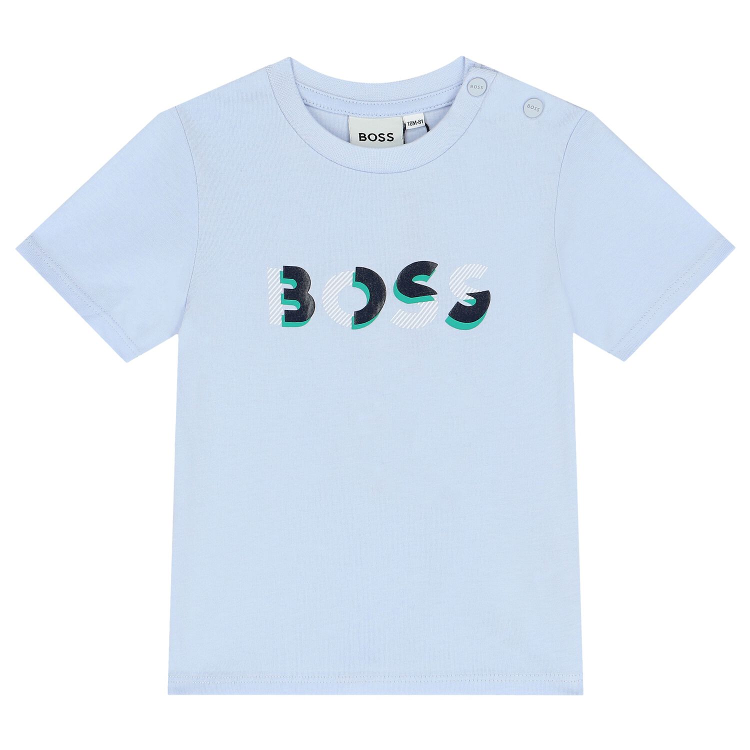 Baby Boys Pale Blue Logo T-Shirt, 1, hi-res image number null