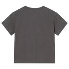 Younger Boys Grey Football T-Shirt, 2, hi-res