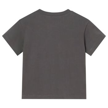 Younger Boys Grey Football T-Shirt