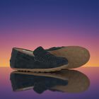 Boys Navy Blue Moccasins, 1, hi-res