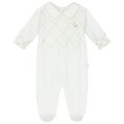 Baby Boys White & Gold Logo Babygrow Gift Set, 1, hi-res