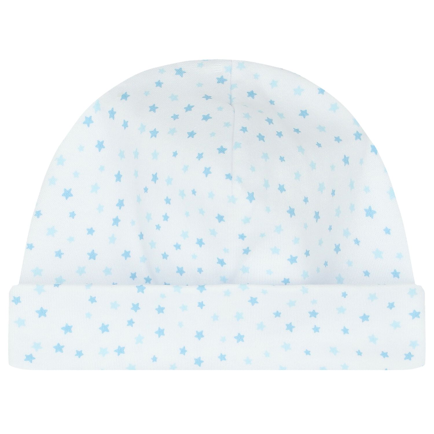 Baby Boys White & Blue Stars Hat, 1, hi-res image number null