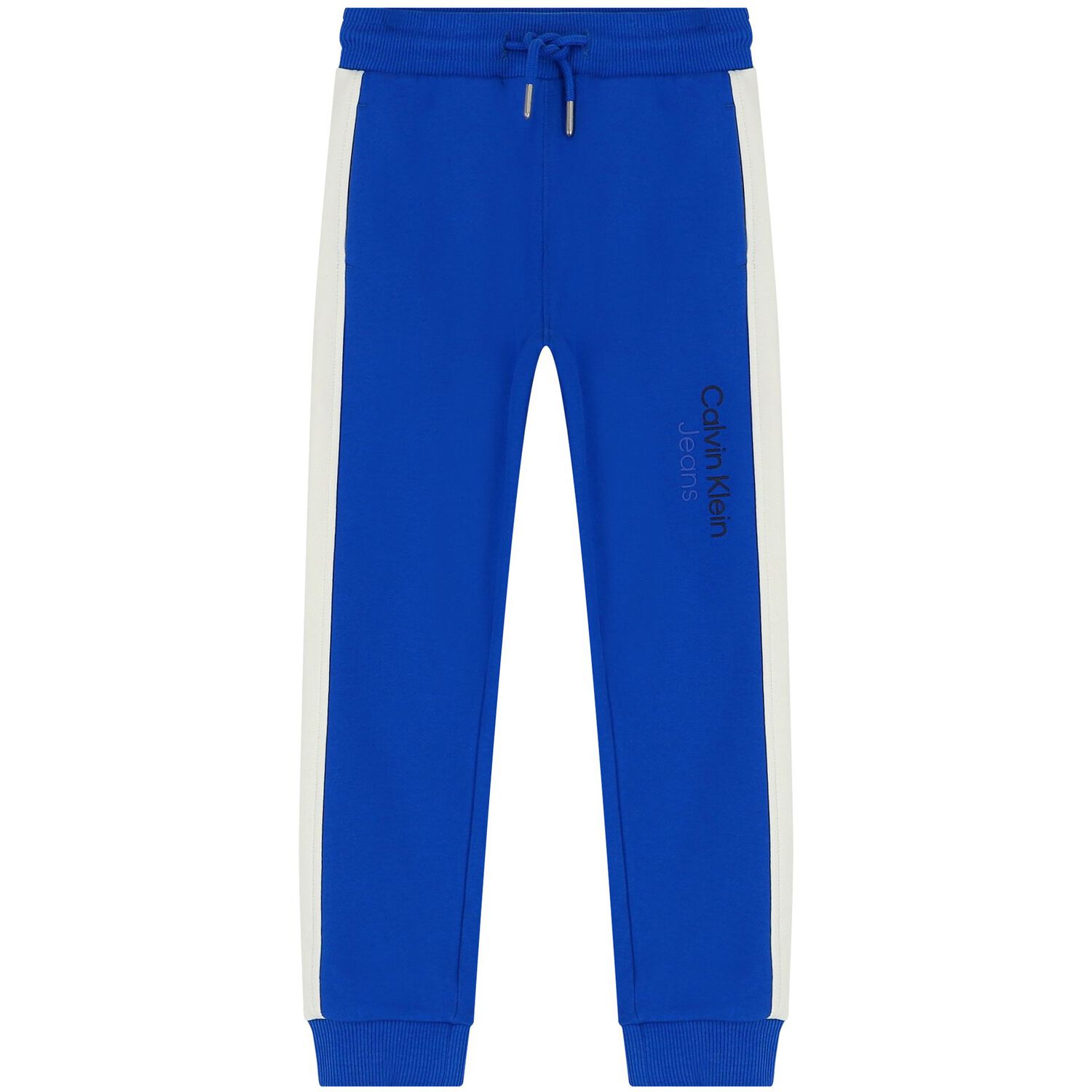 Boys White & Blue Logo Tracksuit, 2, hi-res