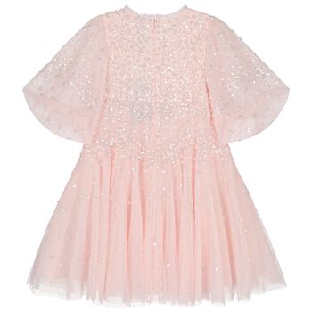 Girls Pink Sequin Tulle Dress 