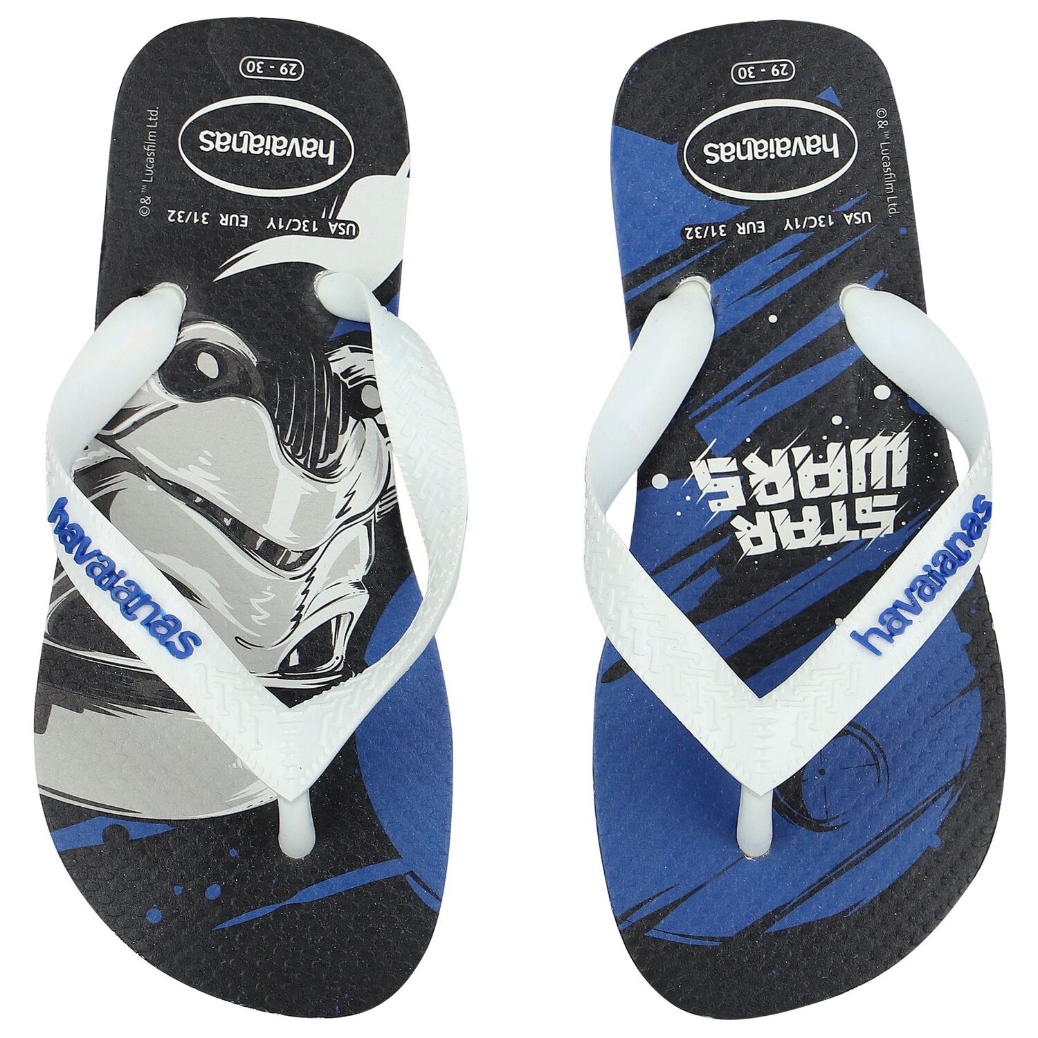 Blue Boys Star Wars Logo Flip Flops, 2, hi-res image number null