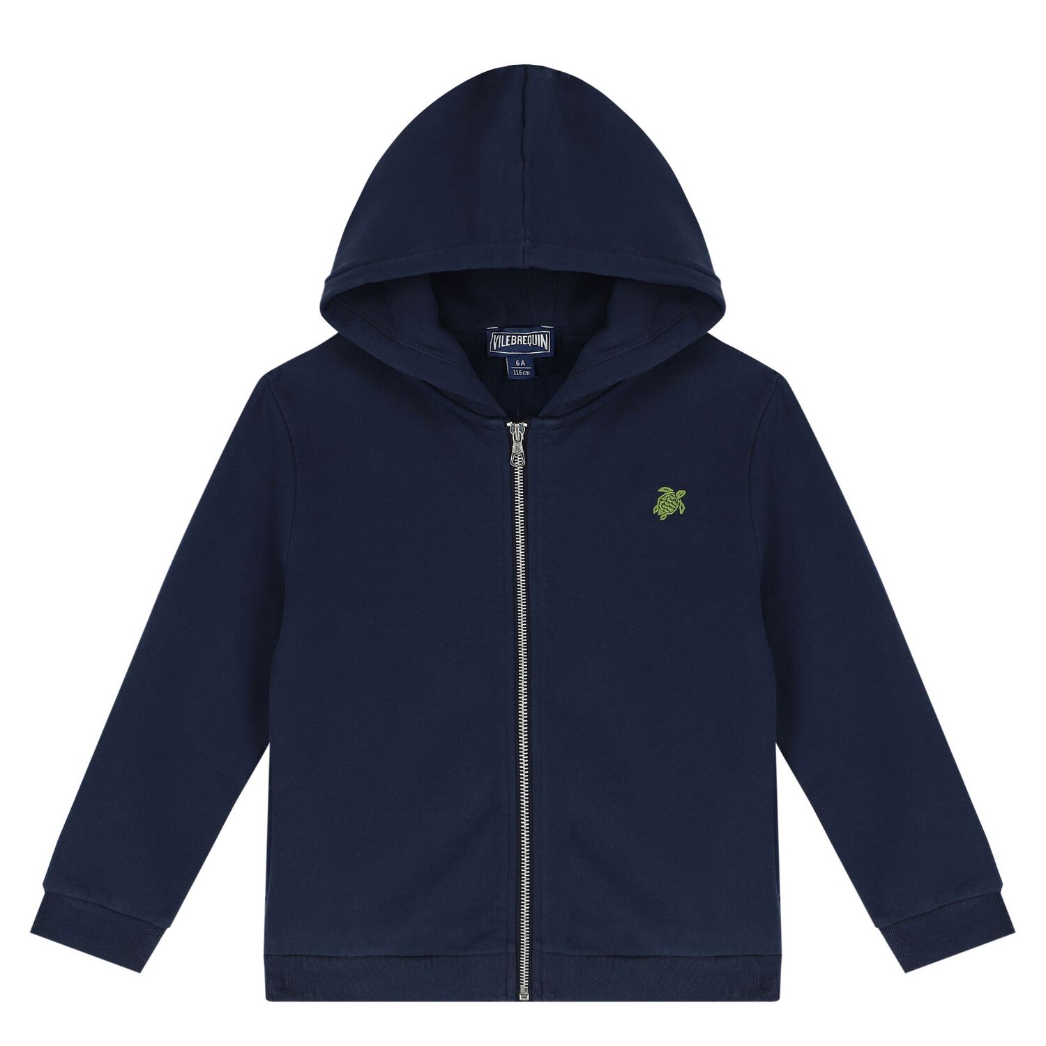 Boys Blue Turtle Hooded Top, 1, hi-res