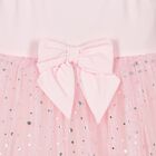Girls Pink Bow Tulle Dress Set, 1, hi-res