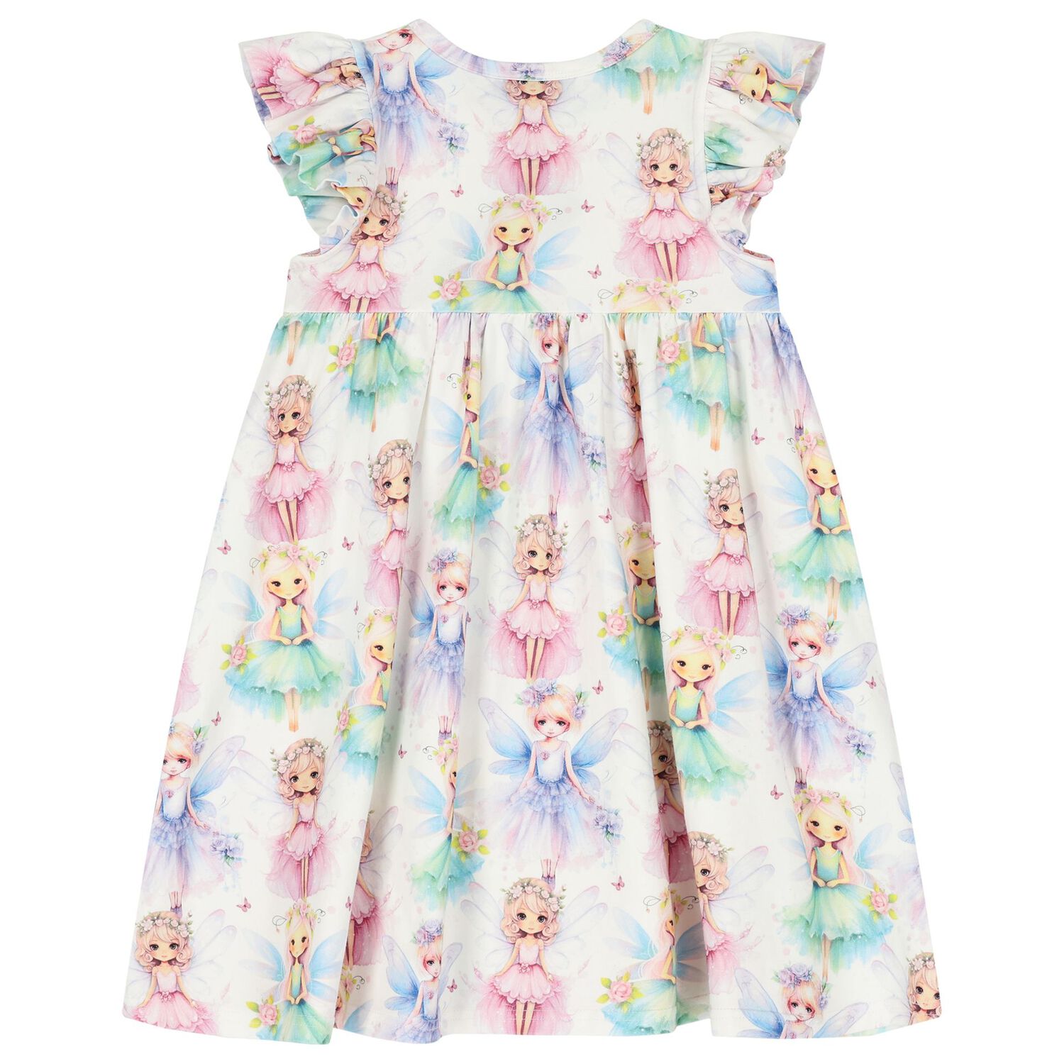Girls Ivory Fairy Dress, 1, hi-res