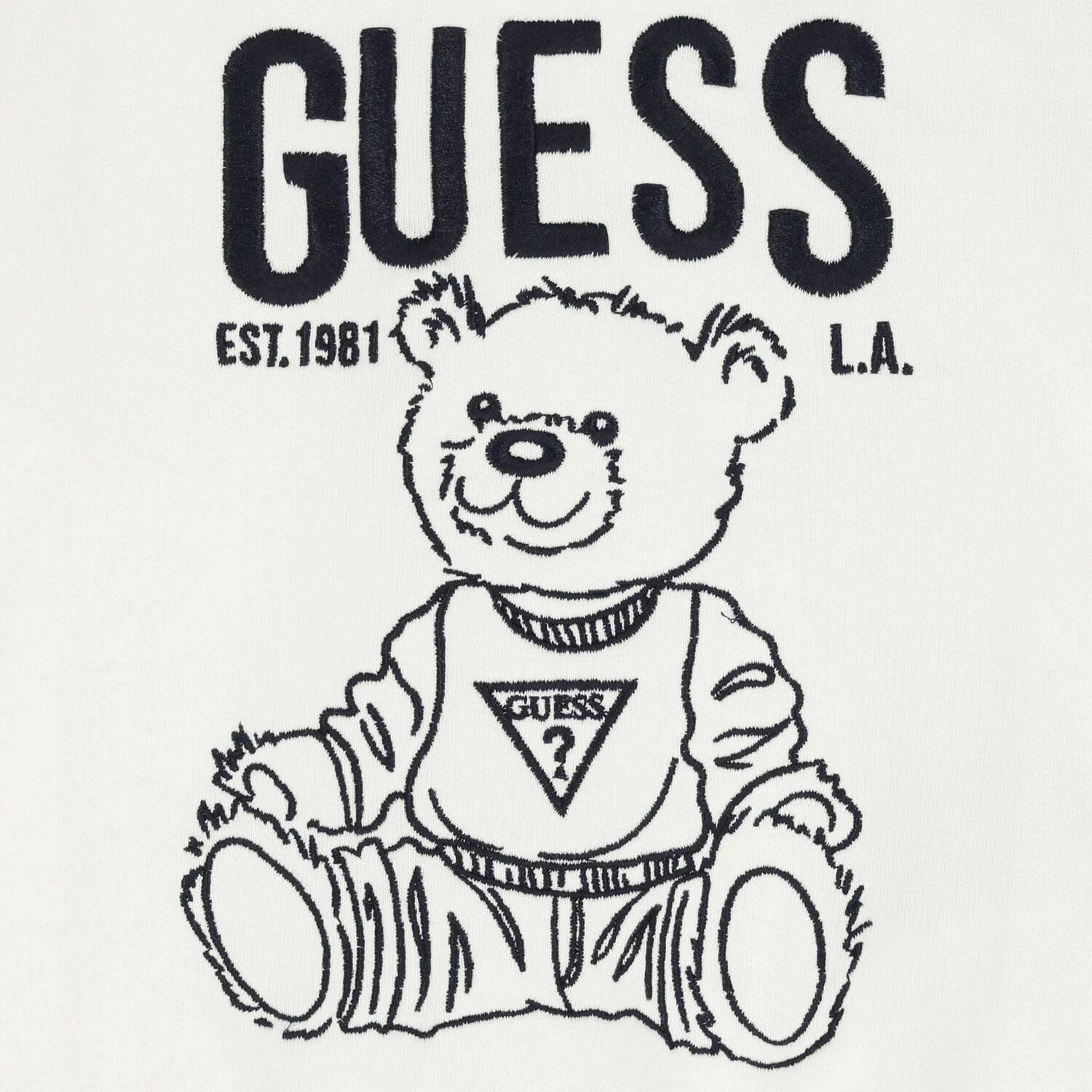 Baby Boys Ivory & Blue Teddy Bear Logo Trousers Set , 1, hi-res