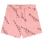 Girls Pink Logo Shorts Set, 1, hi-res