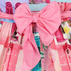 Girls Pink Bow Dress, 1, hi-res