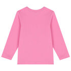 Younger Girls Pink Apple Long Sleeve Top, 1, hi-res