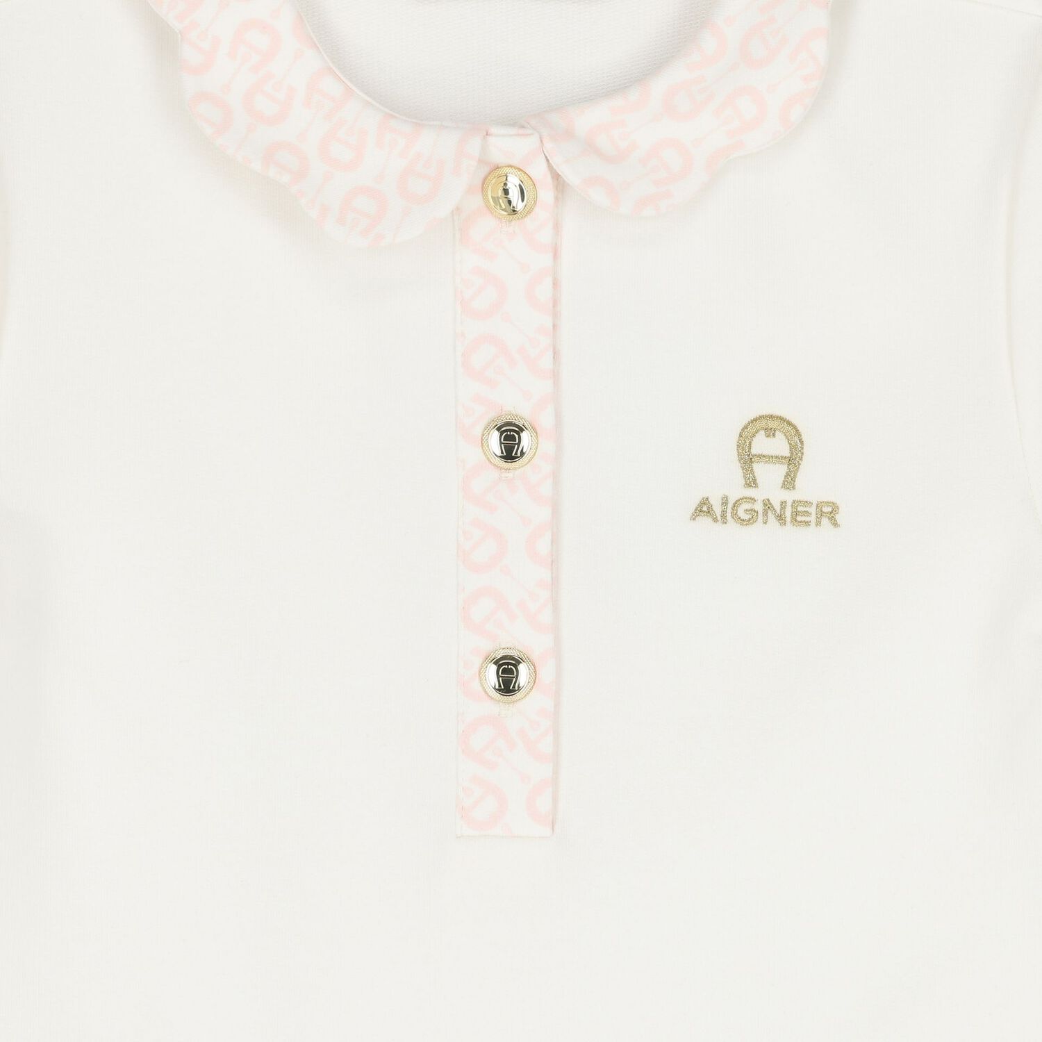Girls Ivory Logo Dress, 1, hi-res