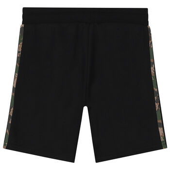 Boys Black Logo Shorts