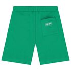 Boys Green Logo Shorts, 1, hi-res