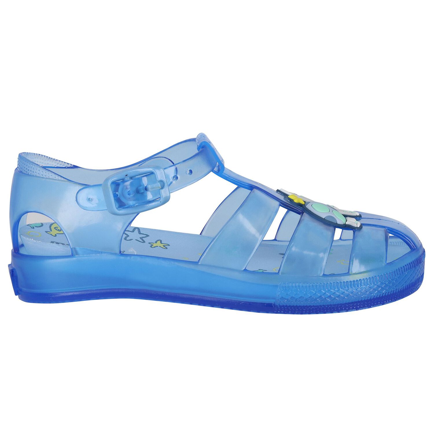 Younger Boys Blue Jelly Sandals, 2, hi-res