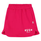 Girls Pink Logo Skirt, 1, hi-res