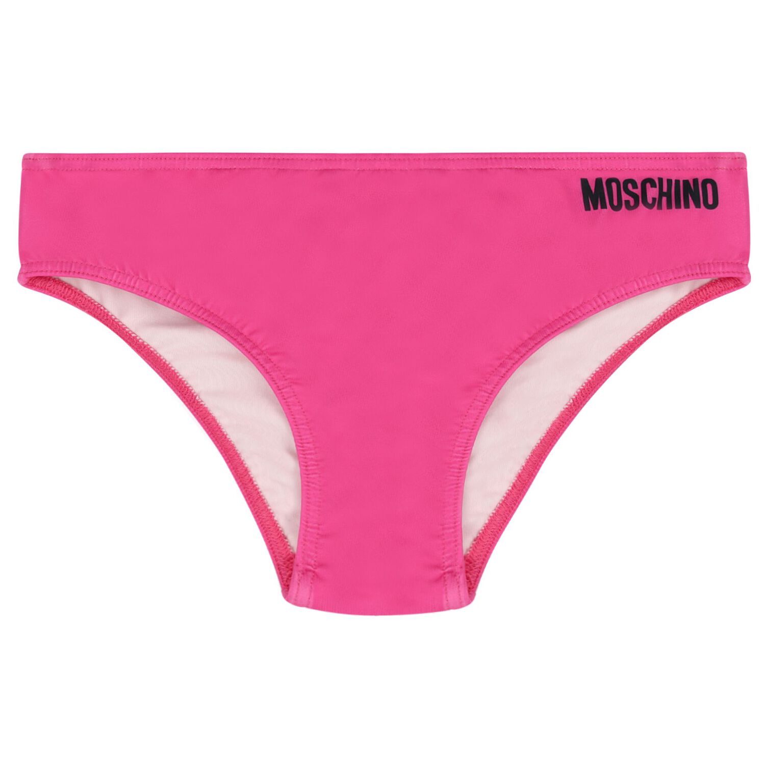 Girls Pink Teddy Bear Logo Bikini, 1, hi-res image number null