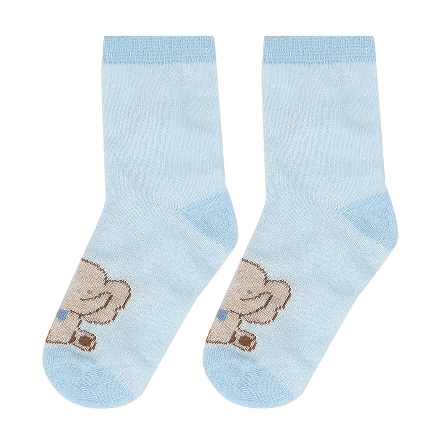 Baby Boys Blue & White Socks ( 4-Pack ), 3, hi-res