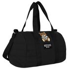 Black Teddy Bear Logo Baby Changing Bag, 1, hi-res
