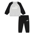Younger Boys Black & Grey Logo Tracksuit, 1, hi-res