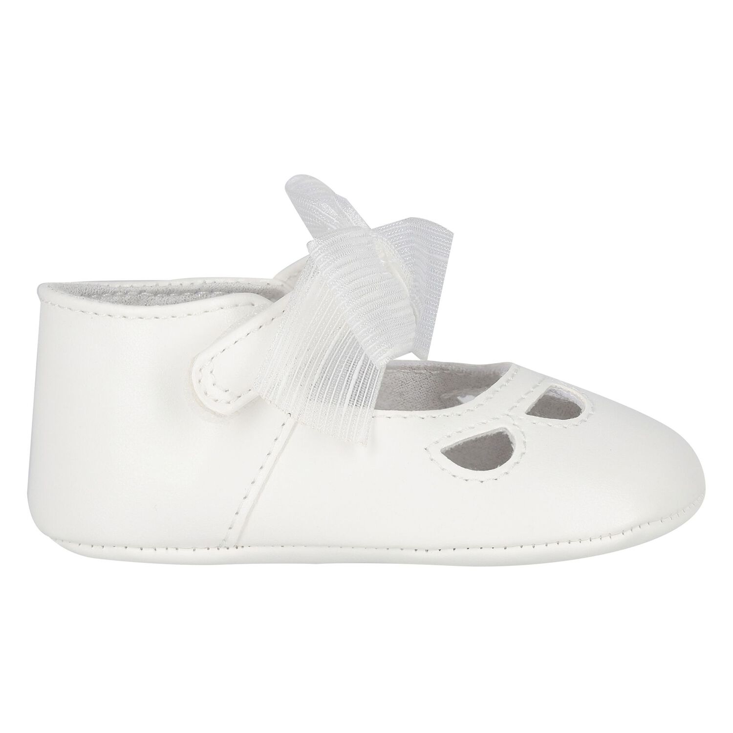 Baby Girls Ivory Bow Pre Walker Shoes, 1, hi-res