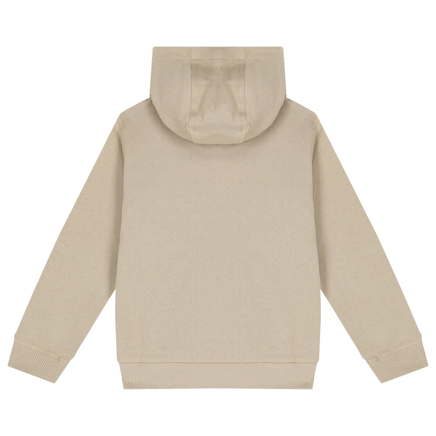 Boys Beige Logo Hooded Top, 1, hi-res