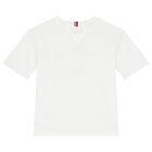 Boys White Logo T-Shirt, 1, hi-res