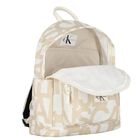 Beige & Ivory Logo Backpack, 1, hi-res
