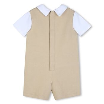 Baby Boys White & Beige Suit Gift Set