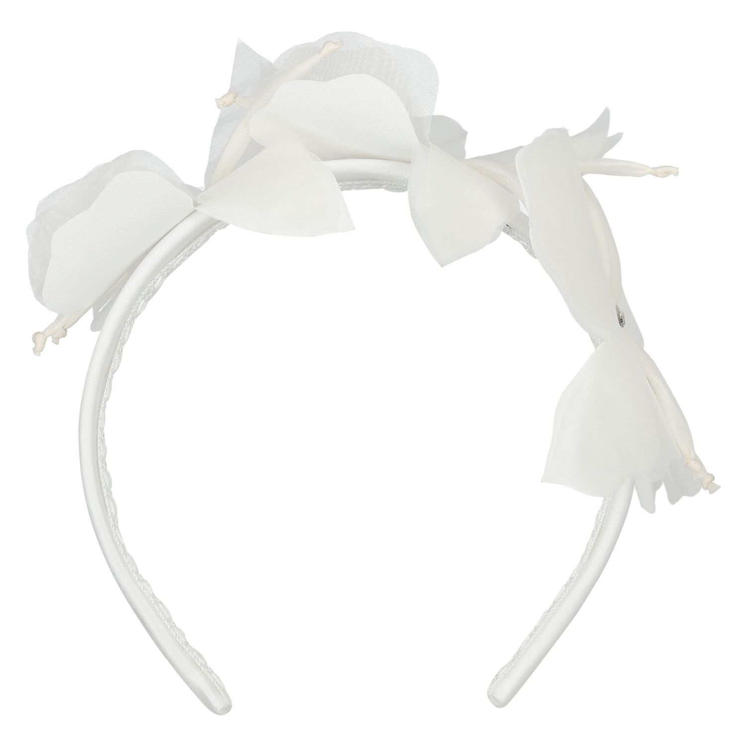 Girls White Flower Headband, 1, hi-res image number null
