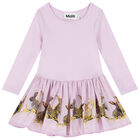 Younger Girls Purple Rabbit Dress, 1, hi-res