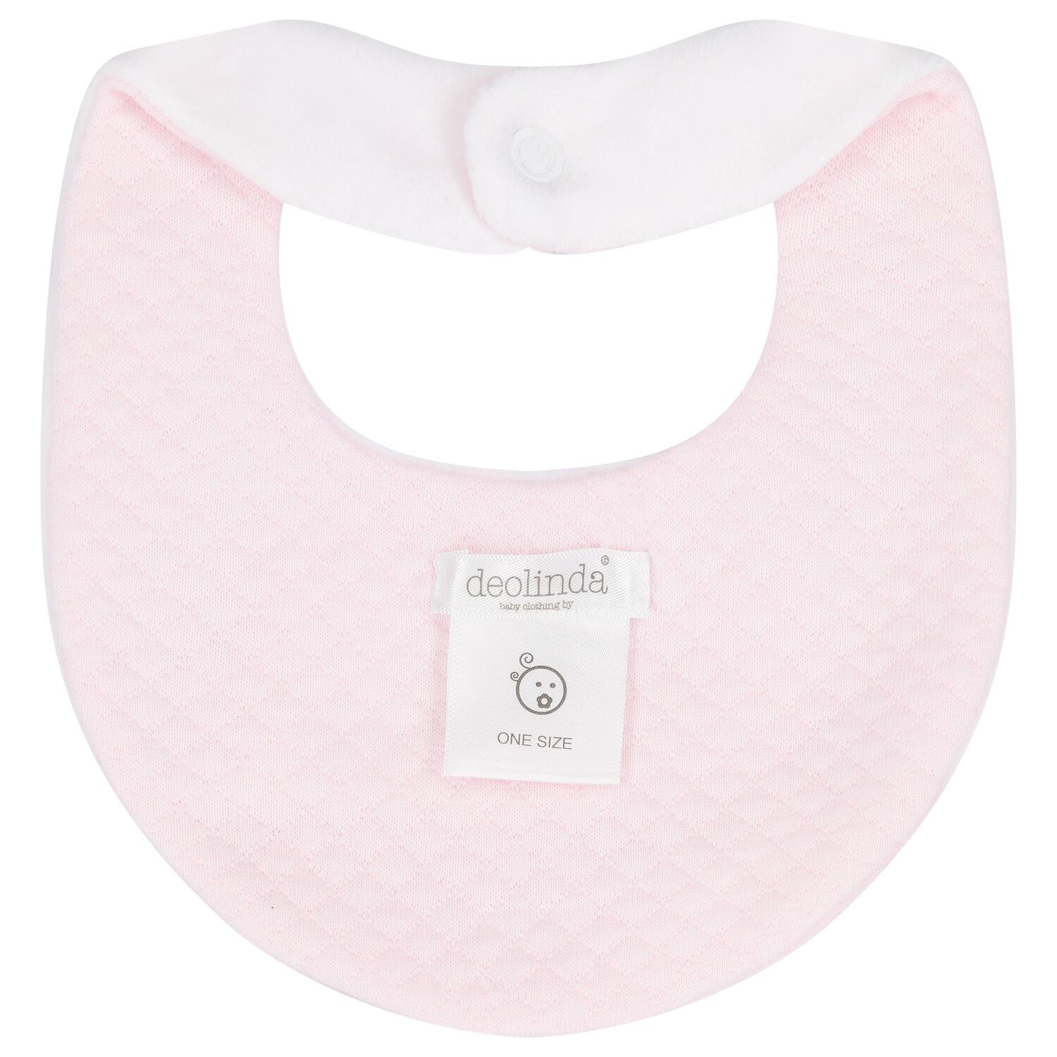 Baby Girls White & Pink Heart Bib, 2, hi-res