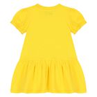 Younger Girls Yellow Teddy Bear Logo Dress, 6, hi-res