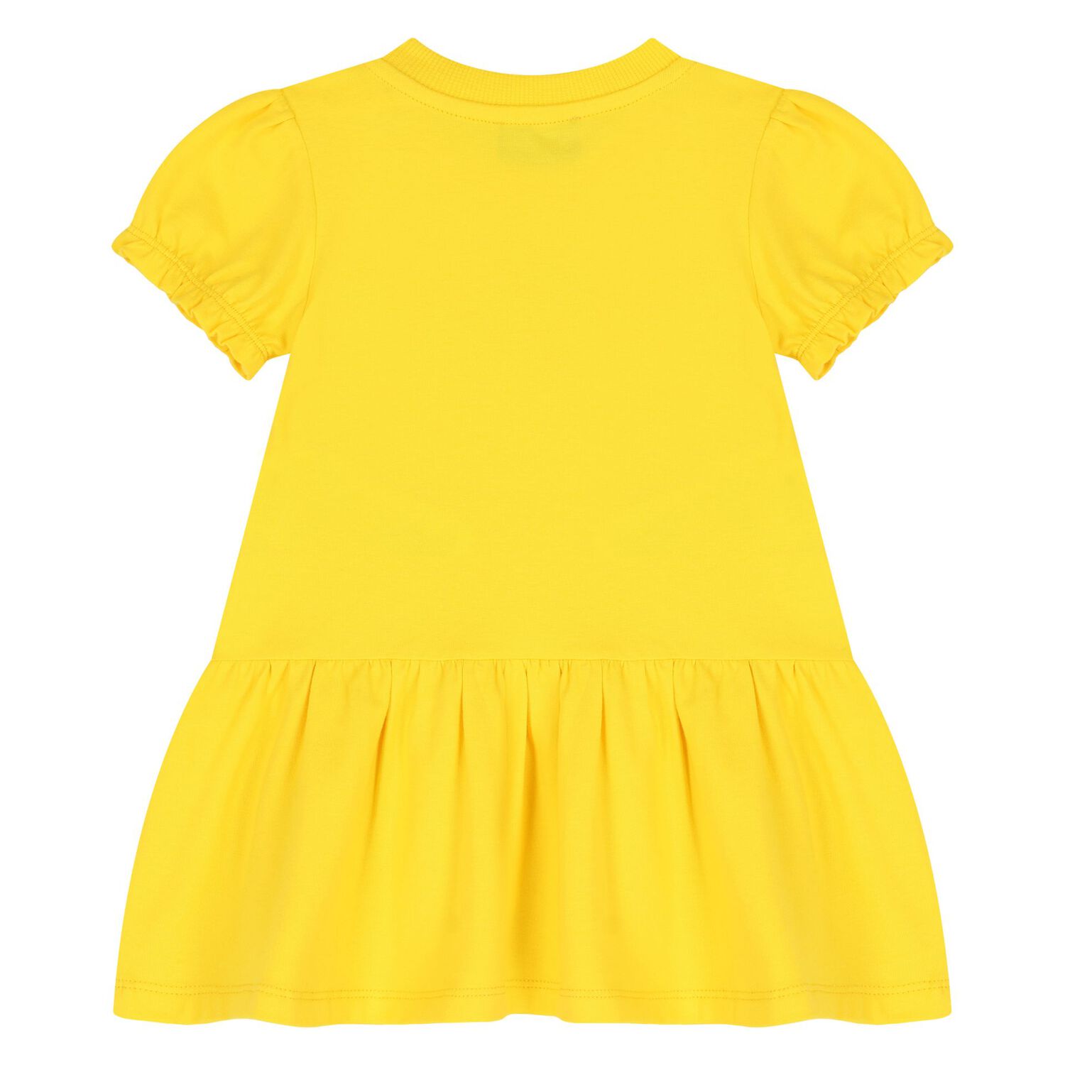 Younger Girls Yellow Teddy Bear Logo Dress, 6, hi-res