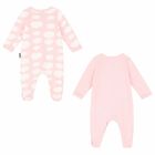 Pink Cloud Logo Babygrows (2 Pack), 3, hi-res