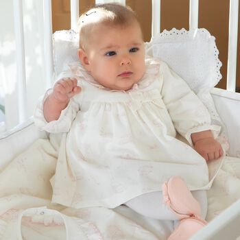 Baby Girls Ivory & Pink Dress