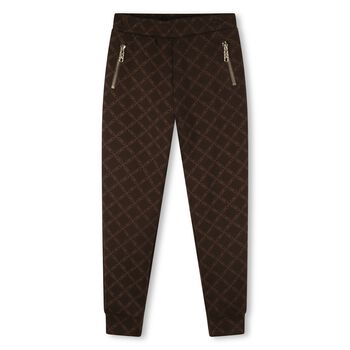 MICHAEL KORS Girls Brown Logo Joggers, 1 Girls Brown Logo Joggers