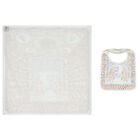 Ivory & Blue Ballet de Paris Baby Carr&eacute; Swaddle & Bib Gift Set, 1, hi-res