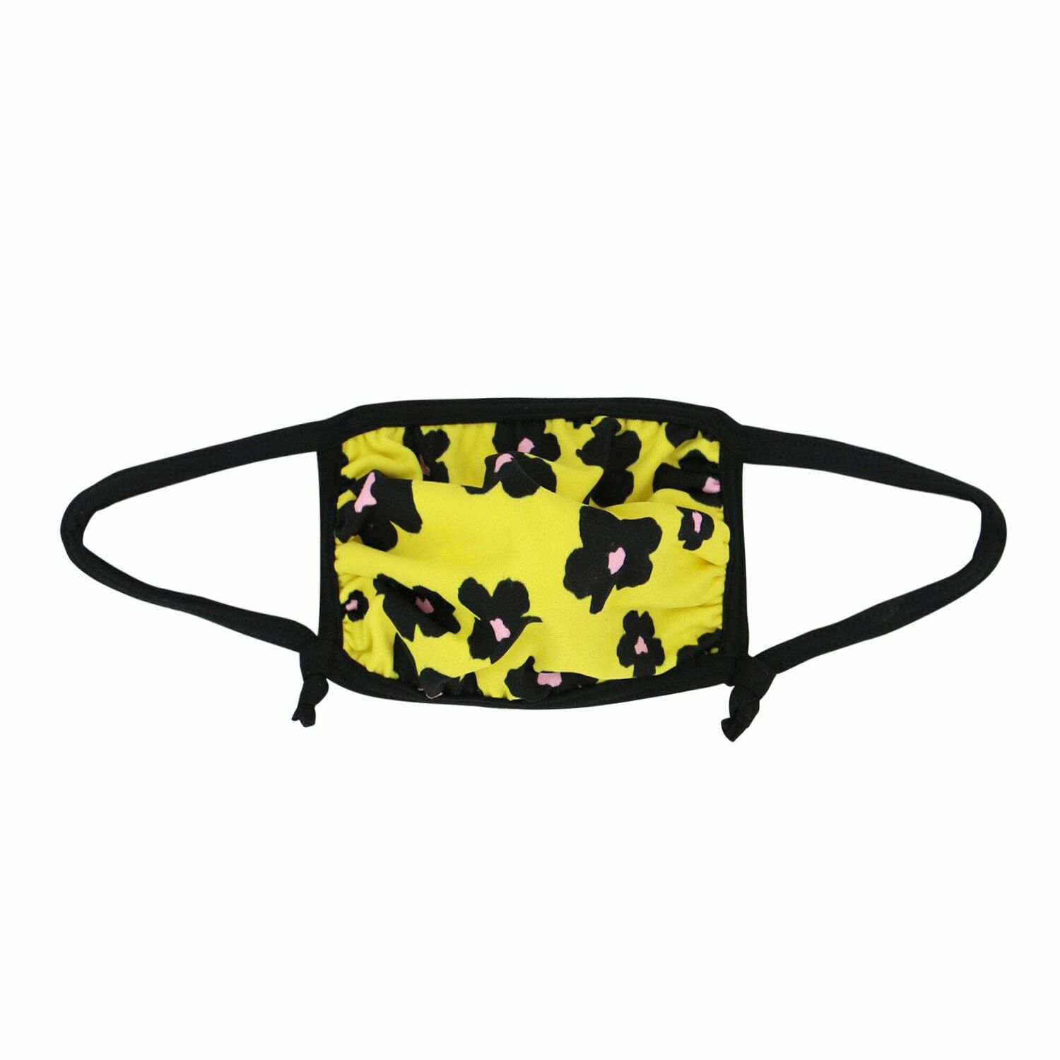 Girls Yellow Floral Face Mask, 1, hi-res image number null