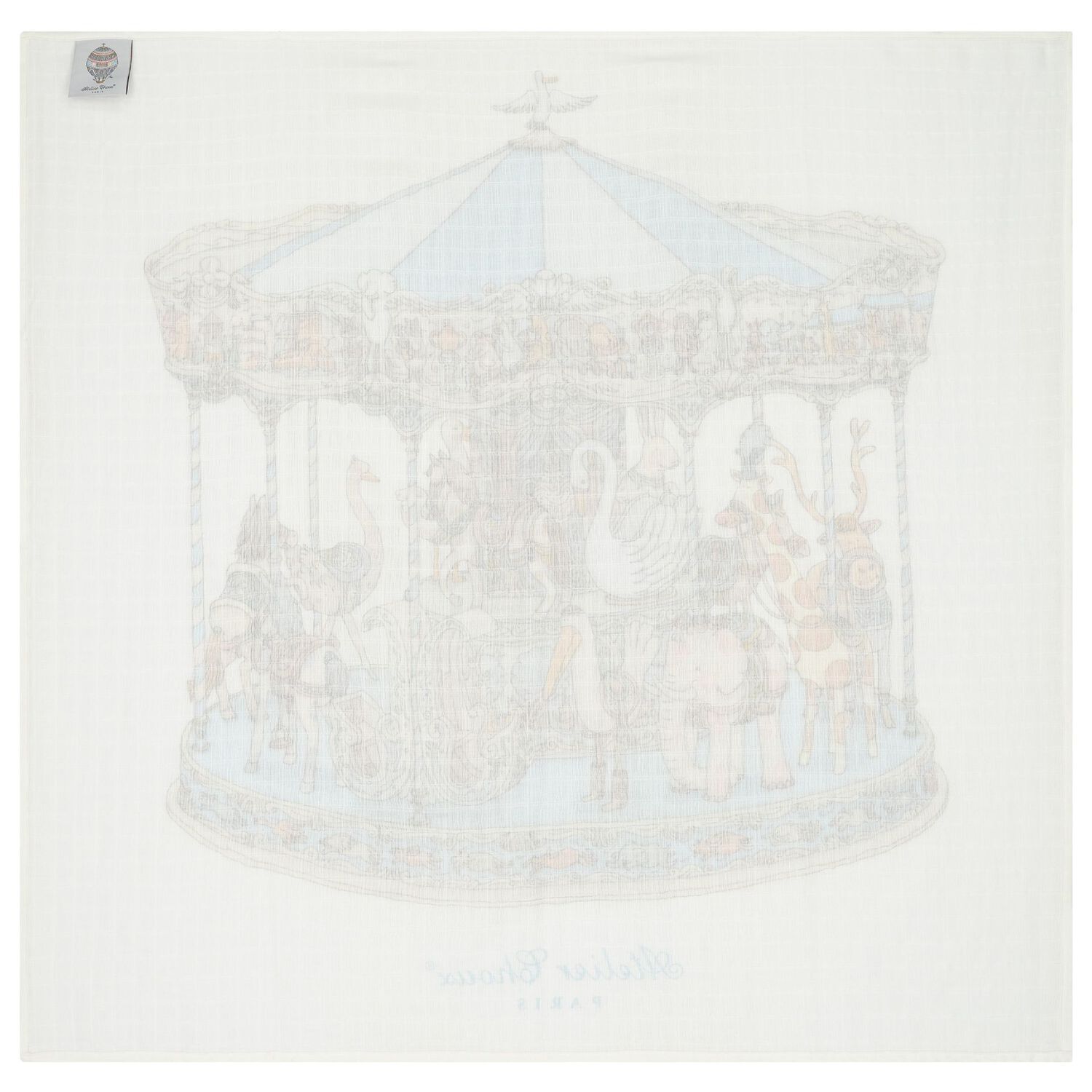 Baby Boys White & Blue Carousel Babygrow Gift Set, 2, hi-res