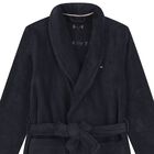 Navy Blue Logo Bathrobe, 1, hi-res