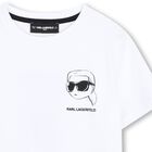 Boys Mini Me White Ikonik Karl Logo T-Shirt, 2, hi-res