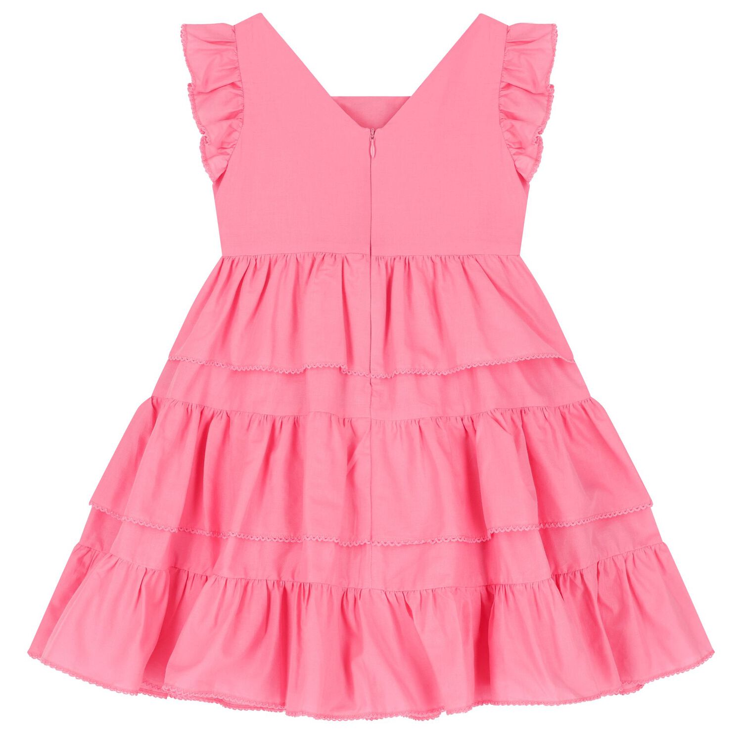 Girls Pink Tiered Dress, 1, hi-res image number null