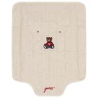 Beige Teddy Bear Logo Quilted Baby Changing Mat, 1, hi-res