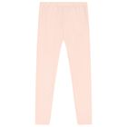 Girls Pink Logo Butterfly Leggings, 1, hi-res