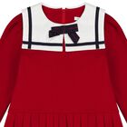 Girls Red Bow Dress, 2, hi-res