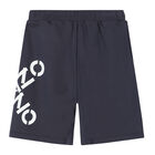 Boys Grey Logo Shorts, 1, hi-res