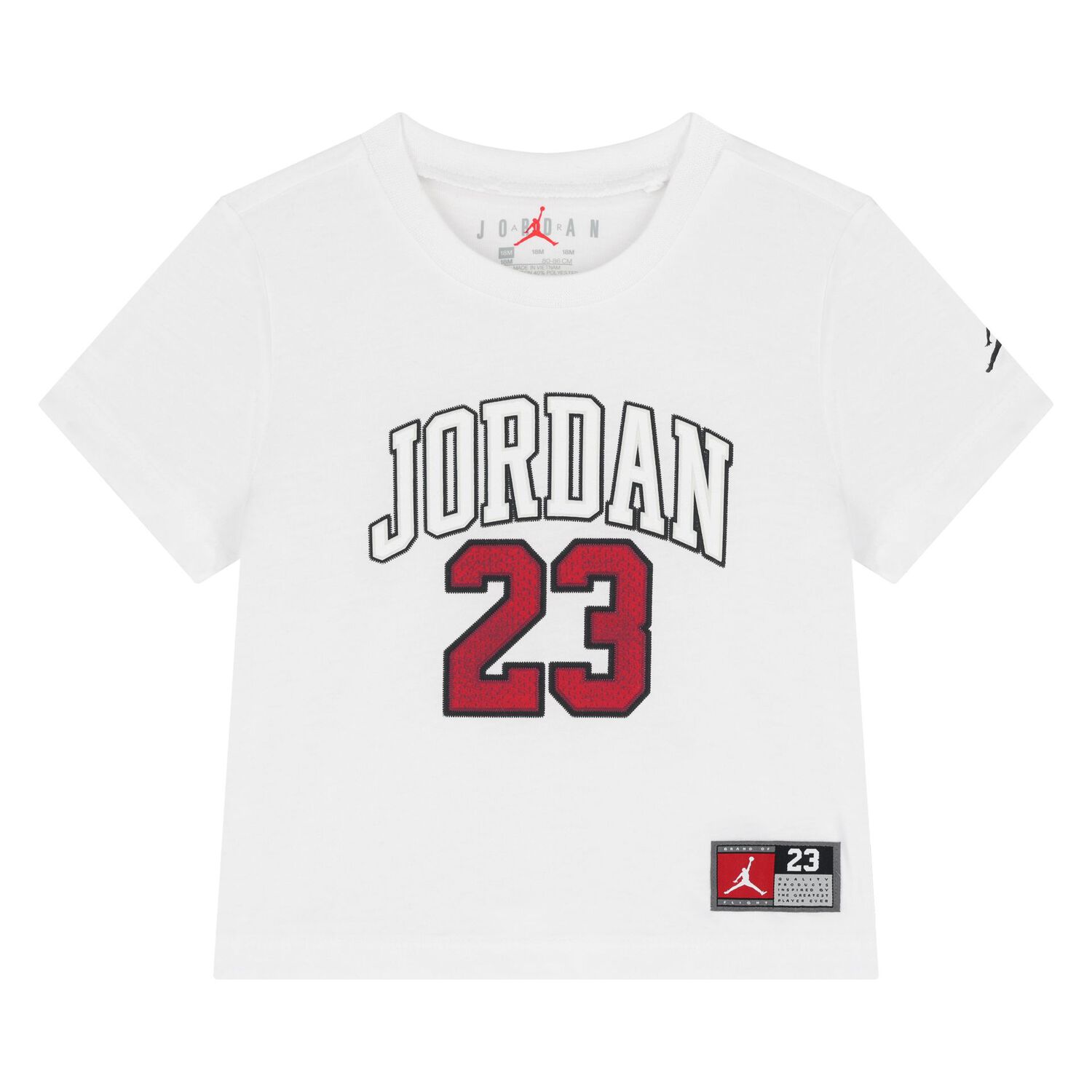 Younger Boys White & Black Jordan Trousers Set, 1, hi-res
